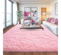 Chicnix Tapis Salon 240x340 à Poils Longs, Extra Grand Tapis de Salon Shaggy, Doux Antidérapant, Moderne, Moelleux pour Chambre à Coucher, Chambre d'enfant, Décoration Intérieure, Rose