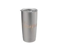 Chicopee Massachusetts Design vintage élégant Gobelet isotherme en acier inoxydable double paroi