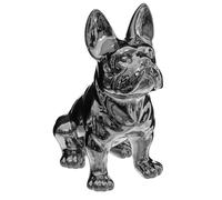 Atmosphera Statuette Bulldog céramique Argent H12 cm