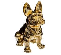 Chien buldog Eden H.22cm céramique or - Atmosphera Créateur d'intérieur