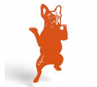 Chien bulldog à suspendre - orange pur