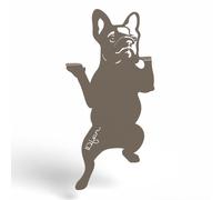 Chien bulldog à suspendre - taupe