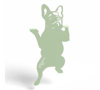 Chien bulldog à suspendre - vert tendre