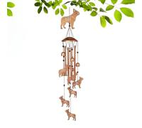 Chien Carillon A Vent Exterieur, Bouledogue Français Carillon Métal, Vintage Décorations De Jardin, Cloche A Vent Cadeau pour Amoureux des Chiens