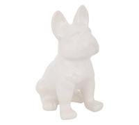 Atmosphera - Statuette Bulldog céramique Blanc h12cm