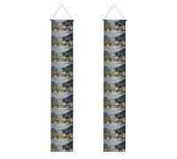 Chiens Border Collie, animaux de compagnie, prairie, Black Border, Décorations pour fête de remise de diplômes - Bannière de bienvenue à suspendre au porche, pour l'intérieur et l'extérieur