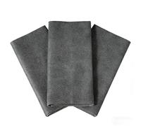 Chiffon de nettoyage magique épais - Séchage rapide, non pelucheux pour vitres et meubles, chiffon en microfibre très absorbant pour la maison, la voiture et la cuisine, gris