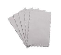 Chiffon de polissage pour l'argent 10 pièces argent chiffon de polissage nettoyage doux propre lingette d'essuyage for or bijoux outils(Gray 6x10cm)