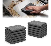 Chiffon Magique Microfibre 12 Pièces Noir, Épais 30x39 cm, Sans Trace | Absorption maximale, zéro traces ni peluches - vitres, miroirs, cuisine, voiture et meubles, lavable en machine