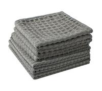 Chiffon microfibre 6 pcs 30x30 cm ménage cuisine voiture Gris Foncé