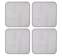 Chiffon Nettoyage Acier 30x30cm Rayures Chiffon Nettoyage Acier(Round（4）) | Remplace paille de fer, doux pour anti-rayures, pour idéal pots et poêles, microfibre pour haute densité, gris neutre