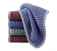 Chiffon Nettoyage Microfibre Épais 25x25cm Anti-Rayures(25x25cm) | Microfibre ultra fine, absorption huile pour forte, rayures colorées, lavable machine, peluches