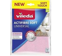 Vileda - Lavettes Actifibre Soft Universal - Nettoient et Sèchent sans Traces - Serviettes Microfibres Douces -100% Microfibres avec Revêtement PU - Torchons Cuisine avec Grand Pouvoir d'Absorption
