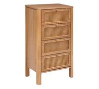 Chiffonier ""Tiria"" en placage frêne 4 tiroirs 55x38cm - Atmosphera Créateur d'intérieur
