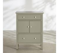 Chiffonnier 2 tiroirs 2 portes vert sauge, L75 cm 75x100x40cm Vert
