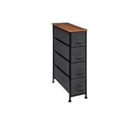 Rangement 4 tiroirs tissu gris anthracite - 5 five simply smart