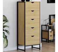 IDMarket - Chiffonnier 5 tiroirs Detroit 45 cm Commode semainier Design Industriel