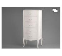 Chiffonnier 5 tiroirs Apolline CA - Amadeus - Blanc - Bois