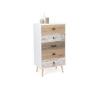 Chiffonnier 5 tiroirs BAHIA 60 cm scandinave commode semainier