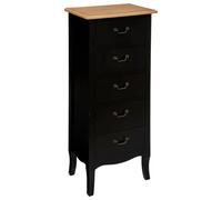 Chiffonnier 5 Tiroirs "Chrysa" 113cm Noir