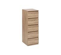 Chiffonier 5 tiroirs effet bois naturel - 5 five simply smart