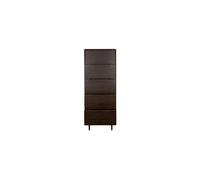 Chiffonnier 5 tiroirs en placage acacia brun Elroy