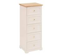 Chiffonnier 5 Tiroirs Mohéa 113cm Ivoire