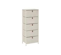 Chiffonnier 5 tiroirs Tissa beige