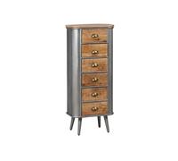 Chiffonnier 6 Tiroirs Bois et Acier Patiné - PALISSO -