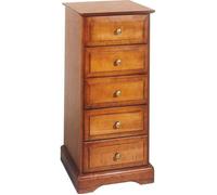 Chiffonnier - ACTUAL DIFFUSION - Louis Philippe - 5 Tiroirs - Merisier - L 44 2 cm H 93 7 cm