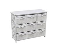Chiffonnier Blanc Buffet de Rangement Meuble de Rangement Commode 242433