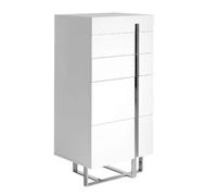 Chiffonnier bois blanc et acier chromé