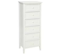 Chiffonnier ""Charme"" blanc 6 tiroirs - Atmosphera Créateur d'intérieur