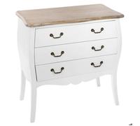 Chiffonnier ""Chrysa"" blanc 3 tiroirs - Atmosphera Créateur d'intérieur