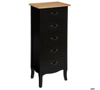 Chiffonnier ""Chrysa"" noir 5 tiroirs - Atmosphera Créateur d'intérieur