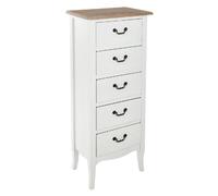 Chiffonnier en bois Chrysa - L. 45 x H. 113 cm - Blanc