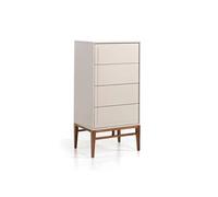 Chiffonnier beige et noyer