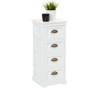 Chiffonnier LANDHAUS, 4 tiroirs, blanc Blanc G