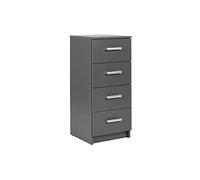 Chiffonnier meuble de rangement coloris gris graphite - Longueur 42 x profondeur 40 x Hauteur 91 cm --