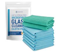 Chiffons de Nettoyage en Microfibre - Lot de 8 | Non Pelucheux - sans Traces | Nettoie Rapidement et Facilement Les fenêtres et Les miroirs sans Produits Chimiques
