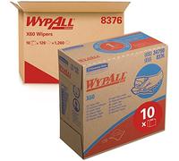 Chiffons de nettoyage WypAll* X60 Hydroknit 8376 - 1 boîtes POP-UP de 126 chiffons blancs, 1 épaisseur