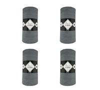 Chiffons microfibres de nettoyage en rouleau - Chiffon microfibre Réutilisable, Déchirable et Sans Peluche pour Nettoyage Multi-Usages - Rouleau de 75 chiffons microfibre 30x30cm - Gris - Lot de 4