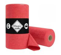 Chiffons microfibres, vitre, salle de bain, voiture, meuble, réutilisables, sans peluche - 75 feuilles déchirables 30x30cm rouge