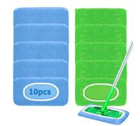 Chiffons pour Balai Swiffer Wet & Dry, 10 pièces, Wet Dry Mop Pad | Lavables pour Chiffons Humides Swiffer, Chiffons en Microfibre pour Balai Swiffer Wet & Dry Starter
