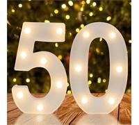 Chiffre lumineux à DEL blanc chaud, décoration d'anniversaire pour filles et garçons, centres de table et toile de fond, décoration murale, panneau lumineux pour chapiteau pour anniversaire de mariage