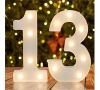 Chiffre lumineux à DEL blanc chaud, décoration d'anniversaire pour filles et garçons, centres de table et toile de fond, décoration murale, panneau lumineux pour chapiteau pour anniversaire de mariage