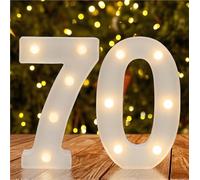 Chiffre lumineux à DEL blanc chaud, décoration d'anniversaire pour filles et garçons, centres de table et toile de fond, décoration murale, panneau lumineux pour chapiteau pour anniversaire de mariage
