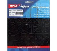 Chiffres et symboles autocollant 30 x 22 mm noir - apli agipa Noir G