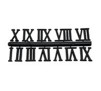 Chiffres pour horloge autocollants en plastique noir et doré - Chiffres romains - Points et barres, Black Roman 22mm High
