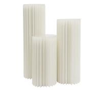ChiicCluttr Support Fleurs Mariage, Présentoir Colonne Papier, Stand Fleurs Événement, Pliable PVC, Backdrop Mariage Anniversaire, 3 Tailles 60 80 100cm, Rond, Décoration Table, Vase Display